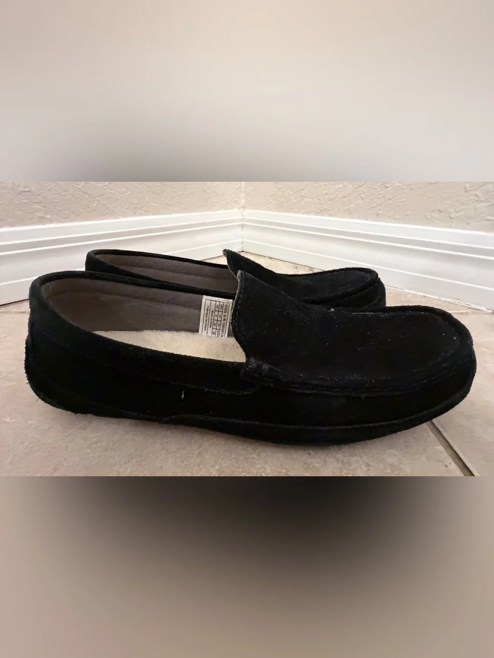 UGG Australia Men's Alder Suede Slipper Loafers Black 1003419 Size 10